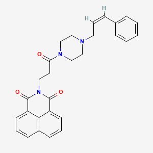 (Z)-2-(3-oxo-3-(4-(3-phenylallyl)piperazin-1-yl)propyl)-1H-benzo[de]isoquinoline-1,3(2H)-dione