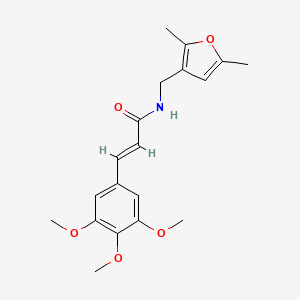 (E)-N-((2,5-dimethylfuran-3-yl)methyl)-3-(3,4,5-trimethoxyphenyl)acrylamide