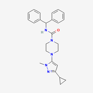 N-benzhydryl-4-(3-cyclopropyl-1-methyl-1H-pyrazol-5-yl)piperazine-1-carboxamide