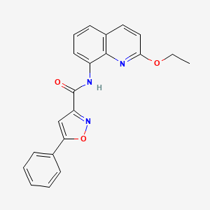 molecular formula C21H17N3O3 B2764366 N-(2-ethoxyquinolin-8-yl)-5-phenyl-1,2-oxazole-3-carboxamide CAS No. 1251709-89-3