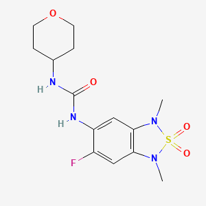 1-(6-fluoro-1,3-dimethyl-2,2-dioxido-1,3-dihydrobenzo[c][1,2,5]thiadiazol-5-yl)-3-(tetrahydro-2H-pyran-4-yl)urea