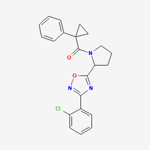 3-(2-Chlorophenyl)-5-{1-[(1-phenylcyclopropyl)carbonyl]pyrrolidin-2-yl}-1,2,4-oxadiazole
