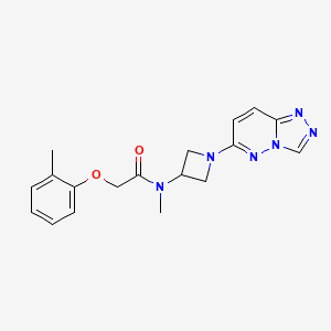 molecular formula C18H20N6O2 B2764395 N-(1-([1,2,4]triazolo[4,3-b]pyridazin-6-yl)azetidin-3-yl)-N-methyl-2-(o-tolyloxy)acetamide CAS No. 2310039-55-3