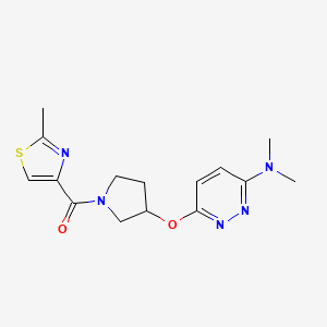 (3-((6-(Dimethylamino)pyridazin-3-yl)oxy)pyrrolidin-1-yl)(2-methylthiazol-4-yl)methanone