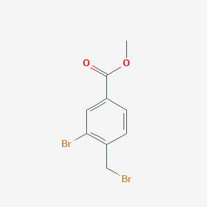 molecular formula C9H8Br2O2 B2764400 Methyl 3-bromo-4-(bromomethyl)benzoate CAS No. 78946-25-5