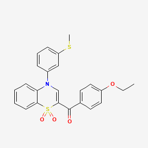 (4-ethoxyphenyl){4-[3-(methylthio)phenyl]-1,1-dioxido-4H-1,4-benzothiazin-2-yl}methanone