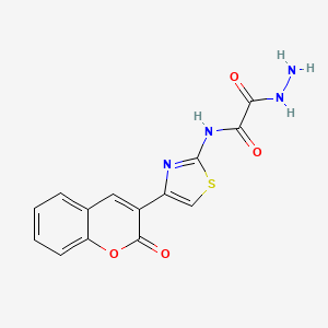 1-(hydrazinecarbonyl)-N-[4-(2-oxo-2H-chromen-3-yl)-1,3-thiazol-2-yl]formamide