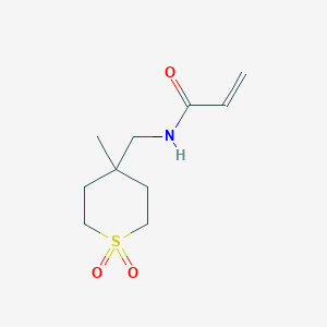 molecular formula C10H17NO3S B2764411 N-[(4-methyl-1,1-dioxo-1lambda6-thian-4-yl)methyl]prop-2-enamide CAS No. 2361655-63-0