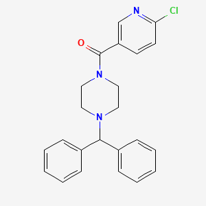 molecular formula C23H22ClN3O B2764413 (4-Benzhydrylpiperazin-1-yl)-(6-chloropyridin-3-yl)methanone CAS No. 867301-42-6