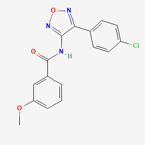 molecular formula C16H12ClN3O3 B2764426 N-[4-(4-chlorophenyl)-1,2,5-oxadiazol-3-yl]-3-methoxybenzamide CAS No. 866237-98-1