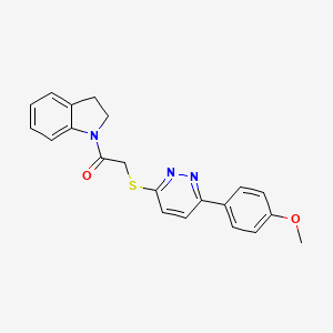 1-(Indolin-1-yl)-2-((6-(4-methoxyphenyl)pyridazin-3-yl)thio)ethanone