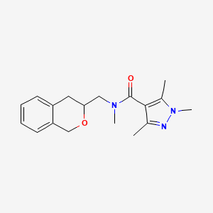 N-(isochroman-3-ylmethyl)-N,1,3,5-tetramethyl-1H-pyrazole-4-carboxamide