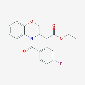 ethyl 2-[4-(4-fluorobenzoyl)-3,4-dihydro-2H-1,4-benzoxazin-3-yl]acetate
