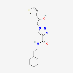 N-(2-(cyclohex-1-en-1-yl)ethyl)-1-(2-hydroxy-2-(thiophen-3-yl)ethyl)-1H-1,2,3-triazole-4-carboxamide