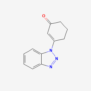 molecular formula C12H11N3O B2764510 3-(1H-1,2,3-Benzotriazol-1-yl)cyclohex-2-en-1-one CAS No. 280567-62-6