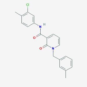 molecular formula C21H19ClN2O2 B2764520 N-(3-chloro-4-methylphenyl)-1-[(3-methylphenyl)methyl]-2-oxo-1,2-dihydropyridine-3-carboxamide CAS No. 933252-12-1