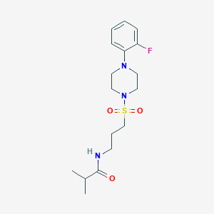 molecular formula C17H26FN3O3S B2764522 N-(3-((4-(2-fluorophenyl)piperazin-1-yl)sulfonyl)propyl)isobutyramide CAS No. 1021117-16-7