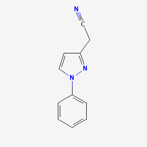 molecular formula C11H9N3 B2764559 2-(1-phenyl-1H-pyrazol-3-yl)acetonitrile CAS No. 1343099-23-9
