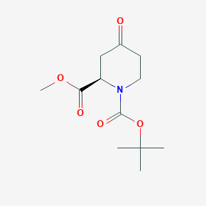 molecular formula C12H19NO5 B2764571 (R)-1-tert-Butyl 2-methyl 4-oxopiperidine-1,2-dicarboxylate CAS No. 1799811-83-8; 756486-14-3