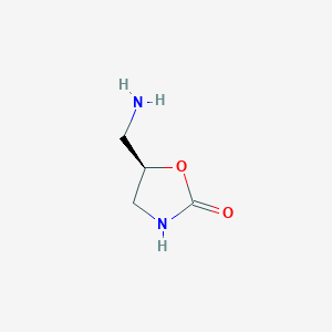 molecular formula C4H8N2O2 B2764583 (5R)-5-(aminomethyl)-1,3-oxazolidin-2-one CAS No. 1246851-25-1