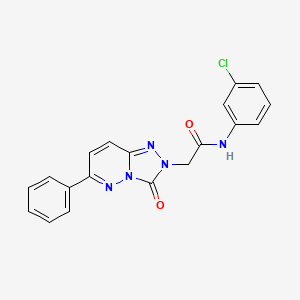molecular formula C19H14ClN5O2 B2764585 N-(3-chlorophenyl)-2-{3-oxo-6-phenyl-2H,3H-[1,2,4]triazolo[4,3-b]pyridazin-2-yl}acetamide CAS No. 1251593-82-4
