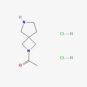 molecular formula C8H16Cl2N2O B2764589 1-{2,6-diazaspiro[3.4]octan-2-yl}ethan-1-one dihydrochloride CAS No. 2416233-67-3
