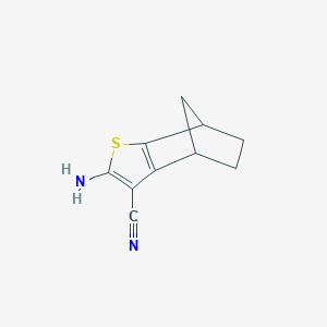 molecular formula C10H10N2S B2764688 2-Amino-4,5,6,7-tetrahydro-4,7-methanobenzo[b]thiophene-3-carbonitrile CAS No. 60948-80-3