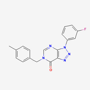 molecular formula C18H14FN5O B2764708 3-(3-fluorophenyl)-6-[(4-methylphenyl)methyl]-3H,6H,7H-[1,2,3]triazolo[4,5-d]pyrimidin-7-one CAS No. 893936-46-4