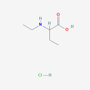 molecular formula C6H14ClNO2 B2764709 2-(Ethylamino)butanoic acid hydrochloride CAS No. 2228123-51-9