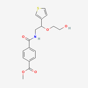 molecular formula C17H19NO5S B2764719 Methyl 4-((2-(2-hydroxyethoxy)-2-(thiophen-3-yl)ethyl)carbamoyl)benzoate CAS No. 2034566-19-1
