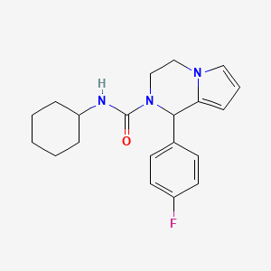 molecular formula C20H24FN3O B2764733 N-cyclohexyl-1-(4-fluorophenyl)-1H,2H,3H,4H-pyrrolo[1,2-a]pyrazine-2-carboxamide CAS No. 899749-89-4