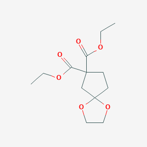 molecular formula C13H20O6 B2764737 Diethyl 1,4-dioxaspiro[4.4]nonane-8,8-dicarboxylate CAS No. 1557247-15-0