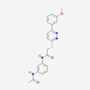 molecular formula C21H20N4O3S B2764748 N-(3-acetamidophenyl)-2-{[6-(3-methoxyphenyl)pyridazin-3-yl]sulfanyl}acetamide CAS No. 893987-61-6