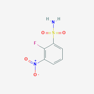 molecular formula C6H5FN2O4S B2764755 2-Fluoro-3-nitrobenzenesulphonamide CAS No. 1804044-62-9