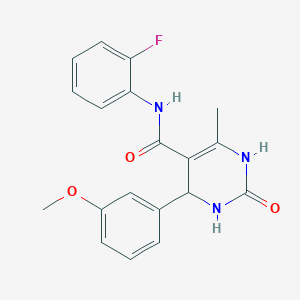 molecular formula C19H18FN3O3 B2764758 N-(2-fluorophenyl)-4-(3-methoxyphenyl)-6-methyl-2-oxo-1,2,3,4-tetrahydropyrimidine-5-carboxamide CAS No. 941944-29-2
