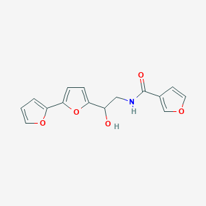molecular formula C15H13NO5 B2764769 N-(2-{[2,2'-bifuran]-5-yl}-2-hydroxyethyl)furan-3-carboxamide CAS No. 2320583-39-7