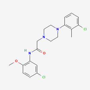 molecular formula C20H23Cl2N3O2 B2764832 N-(5-chloro-2-methoxyphenyl)-2-(4-(3-chloro-2-methylphenyl)piperazin-1-yl)acetamide CAS No. 890600-43-8