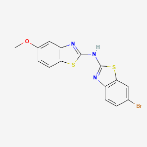 molecular formula C15H10BrN3OS2 B2764847 N-(6-bromo-1,3-benzothiazol-2-yl)-5-methoxy-1,3-benzothiazol-2-amine CAS No. 890939-50-1