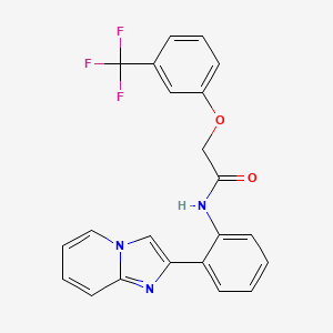 molecular formula C22H16F3N3O2 B2764848 N-(2-(imidazo[1,2-a]pyridin-2-yl)phenyl)-2-(3-(trifluoromethyl)phenoxy)acetamide CAS No. 1795443-44-5