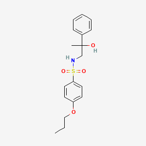 molecular formula C18H23NO4S B2764857 N-(2-hydroxy-2-phenylpropyl)-4-propoxybenzenesulfonamide CAS No. 1351584-62-7