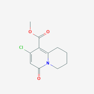molecular formula C11H12ClNO3 B2764881 Methyl 8-chloro-6-oxo-2,3,4,6-tetrahydro-1H-quinolizine-9-carboxylate CAS No. 17891-05-3