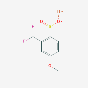molecular formula C8H7F2LiO3S B2764888 Lithium(1+)ion2-(difluoromethyl)-4-methoxybenzene-1-sulfinate CAS No. 2287335-46-8