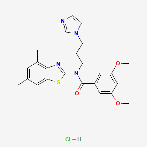 N-(3-(1H-imidazol-1-yl)propyl)-N-(4,6-dimethylbenzo[d]thiazol-2-yl)-3,5-dimethoxybenzamide hydrochloride