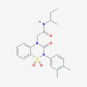 N-(sec-butyl)-2-(2-(3,4-dimethylphenyl)-1,1-dioxido-3-oxo-2H-benzo[e][1,2,4]thiadiazin-4(3H)-yl)acetamide