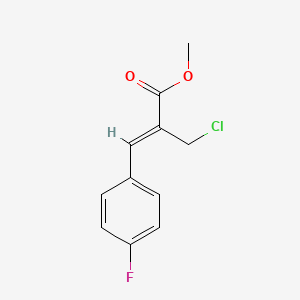 molecular formula C11H10ClFO2 B2764901 methyl (2Z)-2-(chloromethyl)-3-(4-fluorophenyl)prop-2-enoate CAS No. 847653-89-8