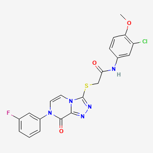 N-(3-chloro-4-methoxyphenyl)-2-((7-(3-fluorophenyl)-8-oxo-7,8-dihydro-[1,2,4]triazolo[4,3-a]pyrazin-3-yl)thio)acetamide