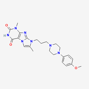8-(3-(4-(4-methoxyphenyl)piperazin-1-yl)propyl)-1,7-dimethyl-1H-imidazo[2,1-f]purine-2,4(3H,8H)-dione