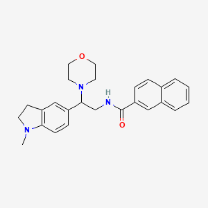 molecular formula C26H29N3O2 B2764941 N-(2-(1-methylindolin-5-yl)-2-morpholinoethyl)-2-naphthamide CAS No. 922034-37-5