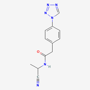 molecular formula C12H12N6O B2764948 N-(1-cyanoethyl)-2-[4-(1H-1,2,3,4-tetrazol-1-yl)phenyl]acetamide CAS No. 1797025-69-4