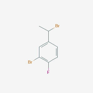molecular formula C8H7Br2F B2764979 2-Bromo-4-(1-bromoethyl)-1-fluorobenzene CAS No. 1036402-29-5